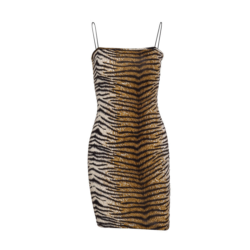 Leopard Print Slip Dress Dress