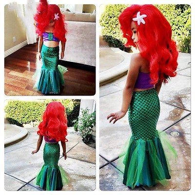 Ariel Mermaid Princess Dress Children