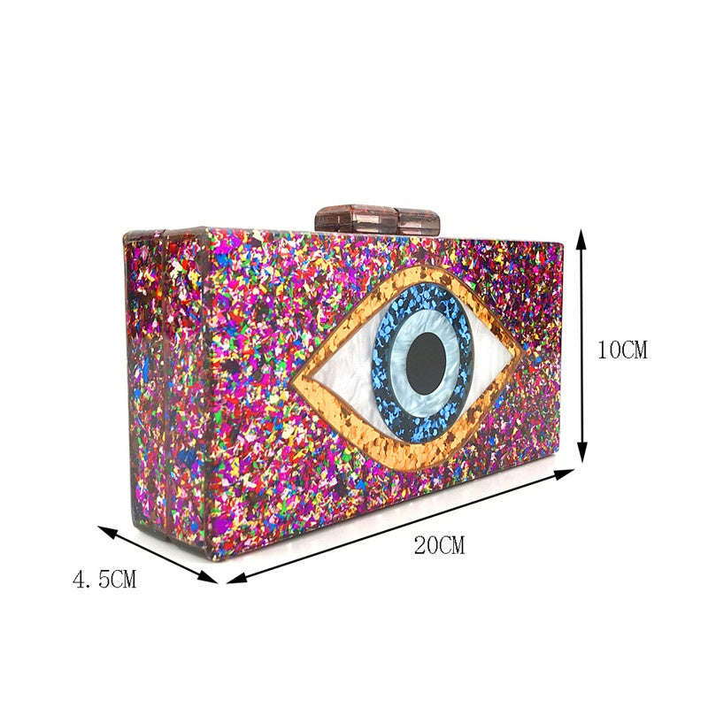 Eyes Acrylic Female Bag Box Banquet Bag