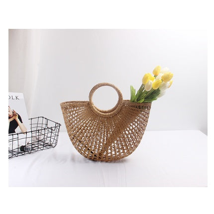 Handmade Mori Nv Korean Straw Wrapping Rattan Bamboo