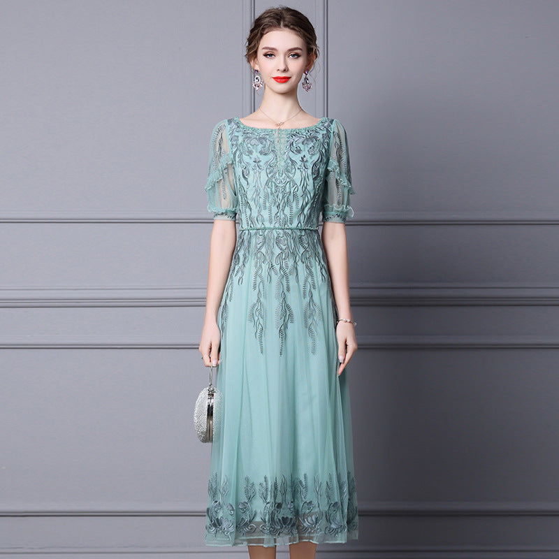 High Quality Embroidered Beaded Long Dress Dress