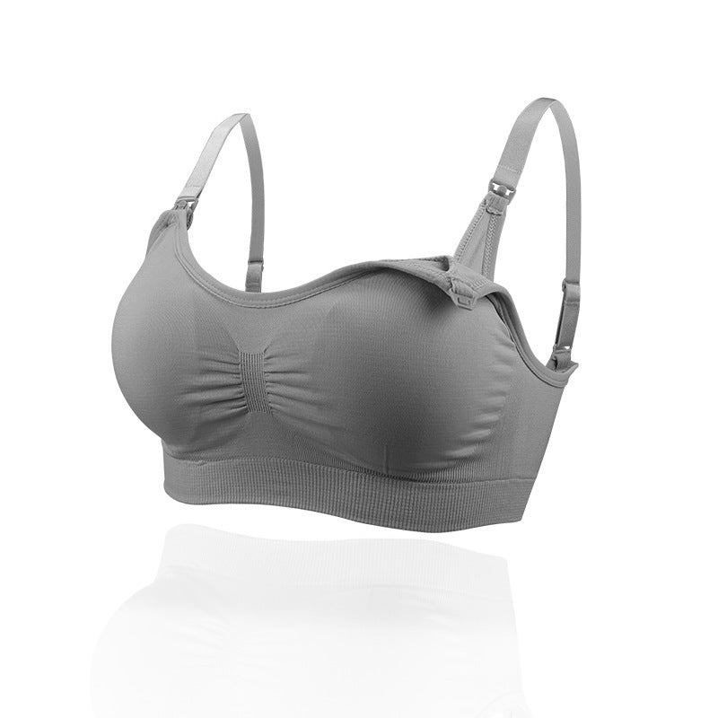 Front Button Seamless Nursing Bra Push Up Thin