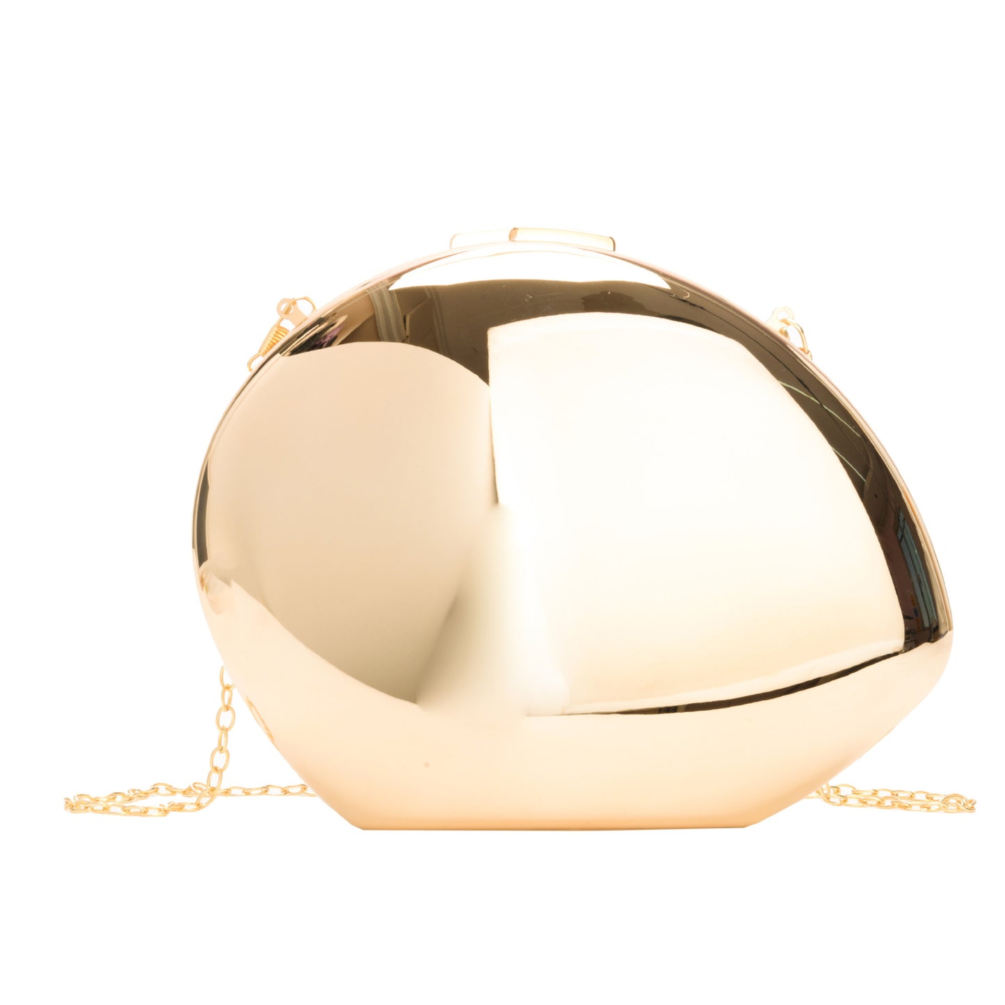 Golden Acrylic Metallic Goose Egg Box Banquet Clutch