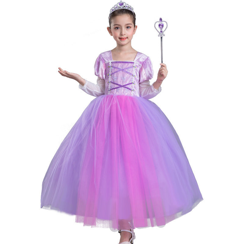 Girls Princess Rapunzel Dress