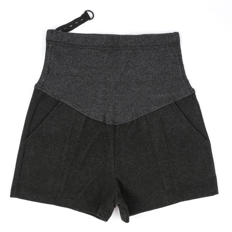 Pregnant Women Shorts, Tide Mom, Woolen Stomach Lift Pants