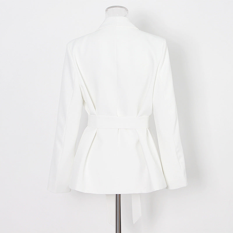 White Suit Suit Wide-leg Pants Two-piece