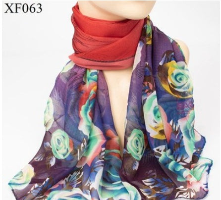 Print Chiffon Scarf Shawl