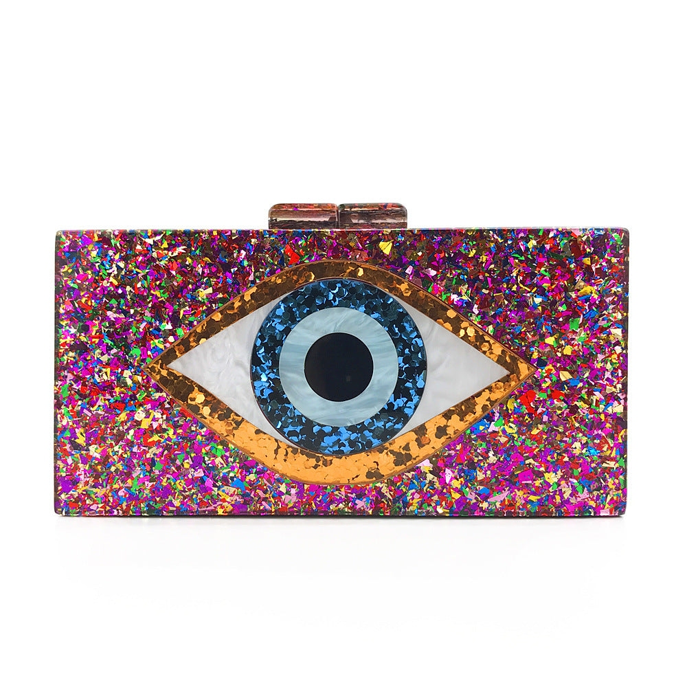 Eyes Acrylic Female Bag Box Banquet Bag