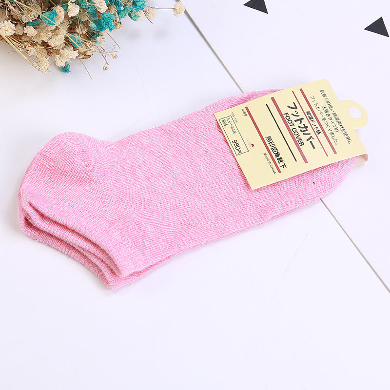 Solid color ladies socks