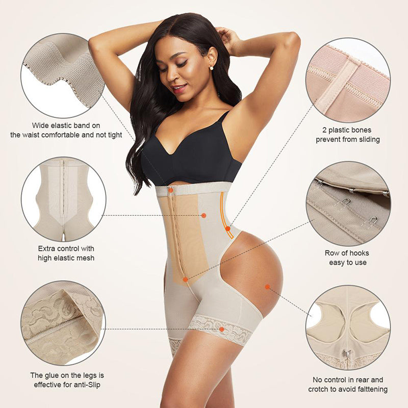 Women Shapewear High Waist Butt Lifter Tummy Control Underwear Workout Waist Trainer Corset