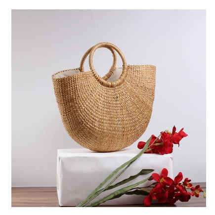 Handmade Mori Nv Korean Straw Wrapping Rattan Bamboo