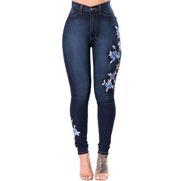 Jeans rotos para mujer Jeans para mujer Pantalones pitillo Jeans de mezclilla