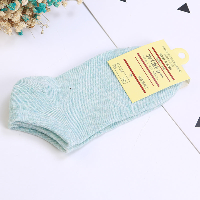 Solid color ladies socks