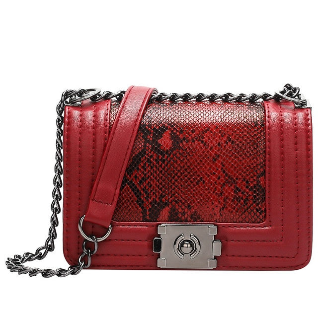 Snake chain messenger bag