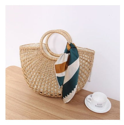 Handmade Mori Nv Korean Straw Wrapping Rattan Bamboo