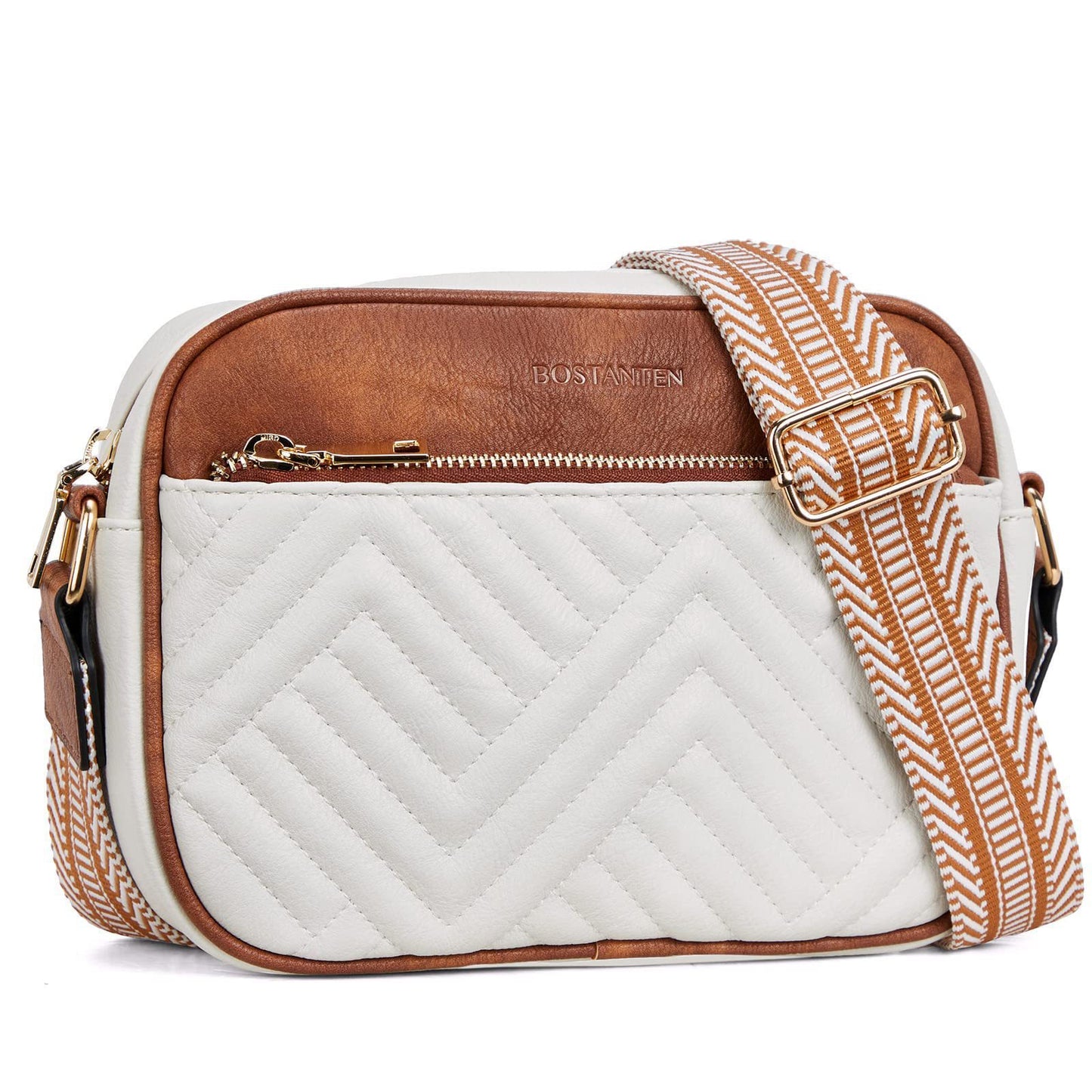 BOSTANTEN RFID Leather Wallet bundle Quilted Crossbody Bags for Women