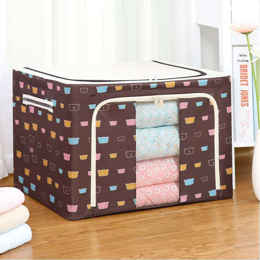 Quilt Clothing Toy Storage Bag Fabric Storage Box