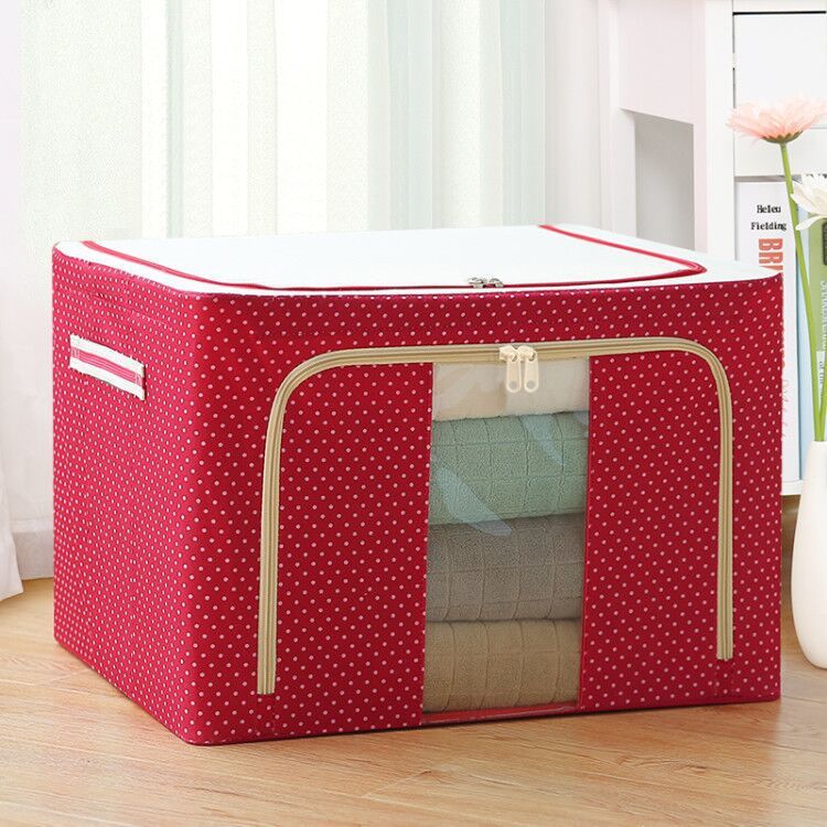 Quilt Clothing Toy Storage Bag Fabric Storage Box