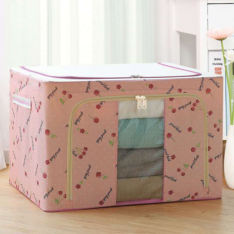 Quilt Clothing Toy Storage Bag Fabric Storage Box