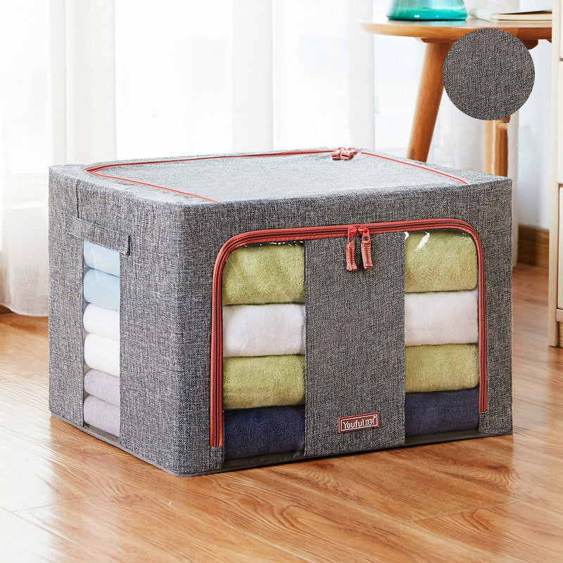 Rough Linen Cotton Quilt Bag Storage Box Storage Box