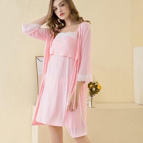 2pcs Pregnancy Pajamas Sleepwear Nursing Pregnant Woman