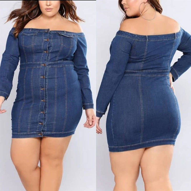 European And American Slim Sexy Denim Mini Dress