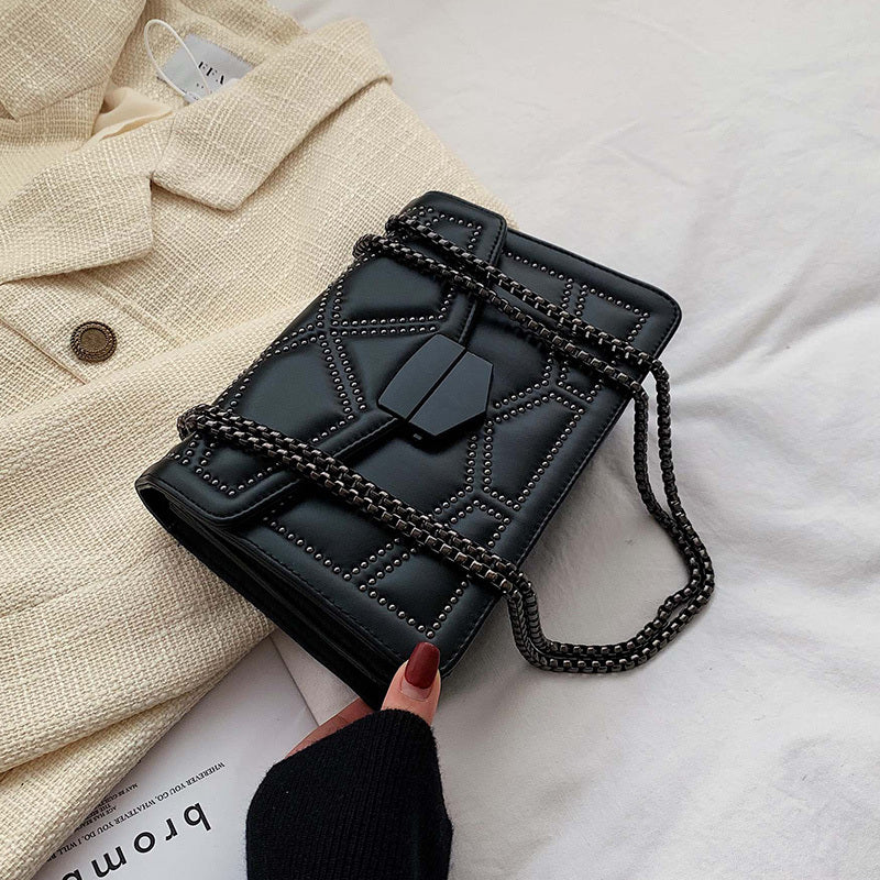 Black Bag Female Bag All-Match Chain Single Shoulder Messenger Small Square Bag