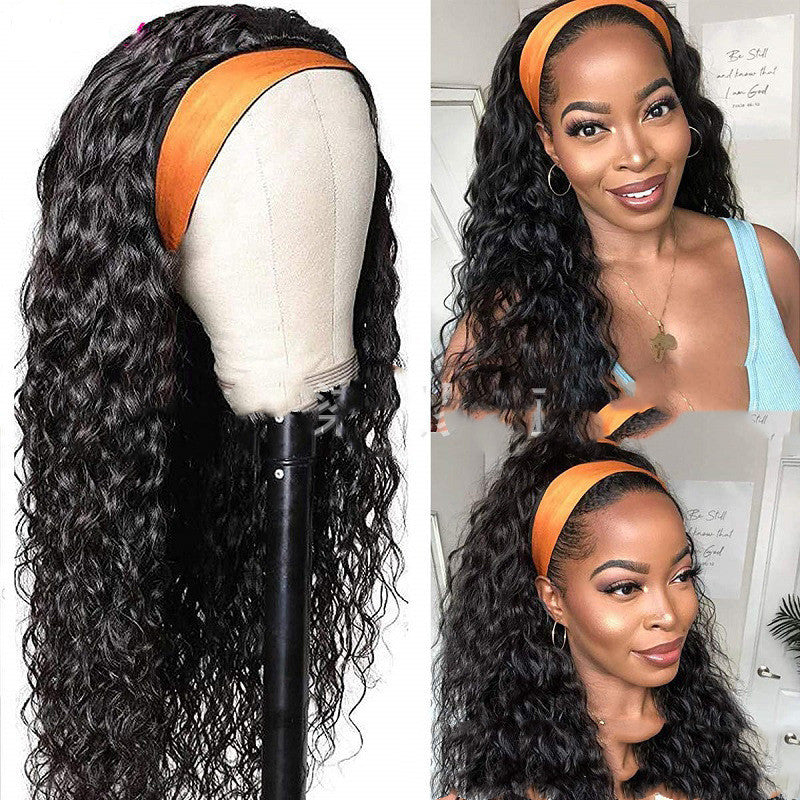 Band Wig New Product Headscarf Wig Female African Small Roll Headscarf Wig