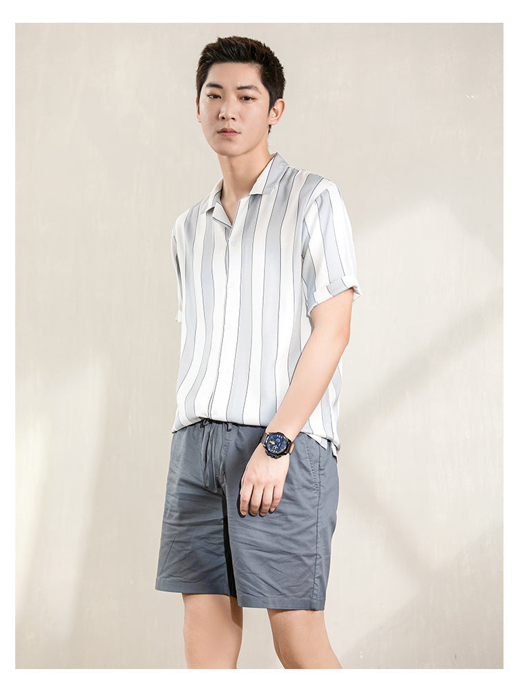 Youth Short-Sleeved Shirt Summer Custom Tencel Inch Shirt