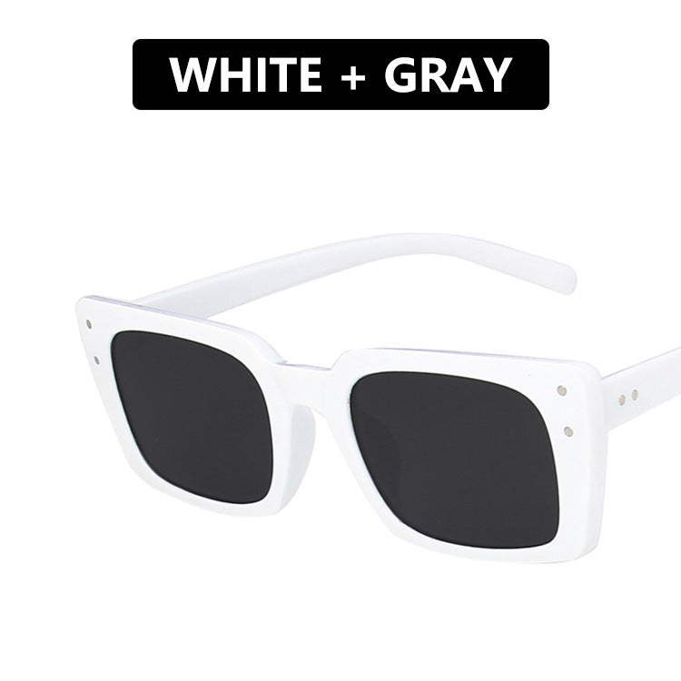 Nail Narrow Frame Square Sunglasses UV400