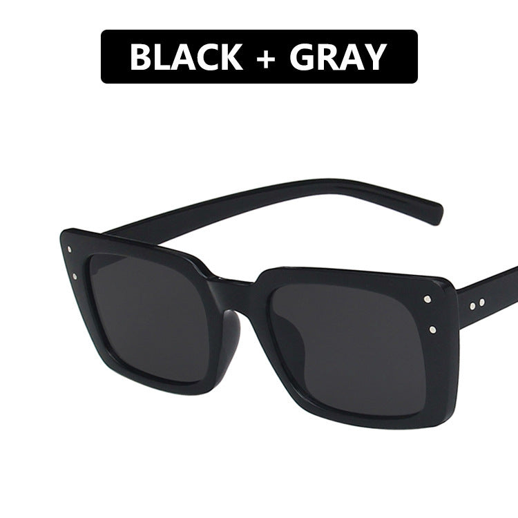 Nail Narrow Frame Square Sunglasses UV400