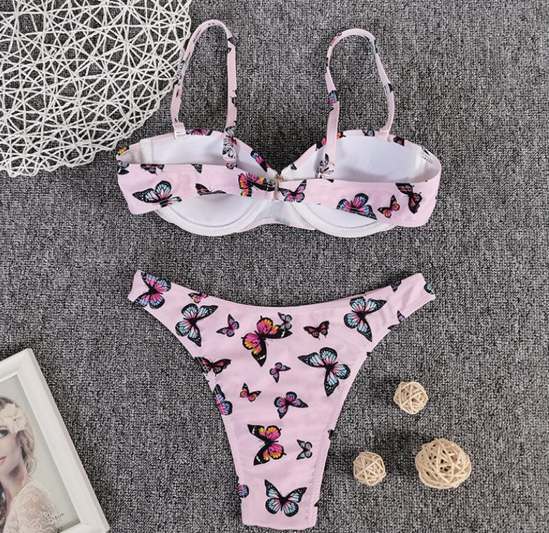 Sexy Butterfly Print Bikini