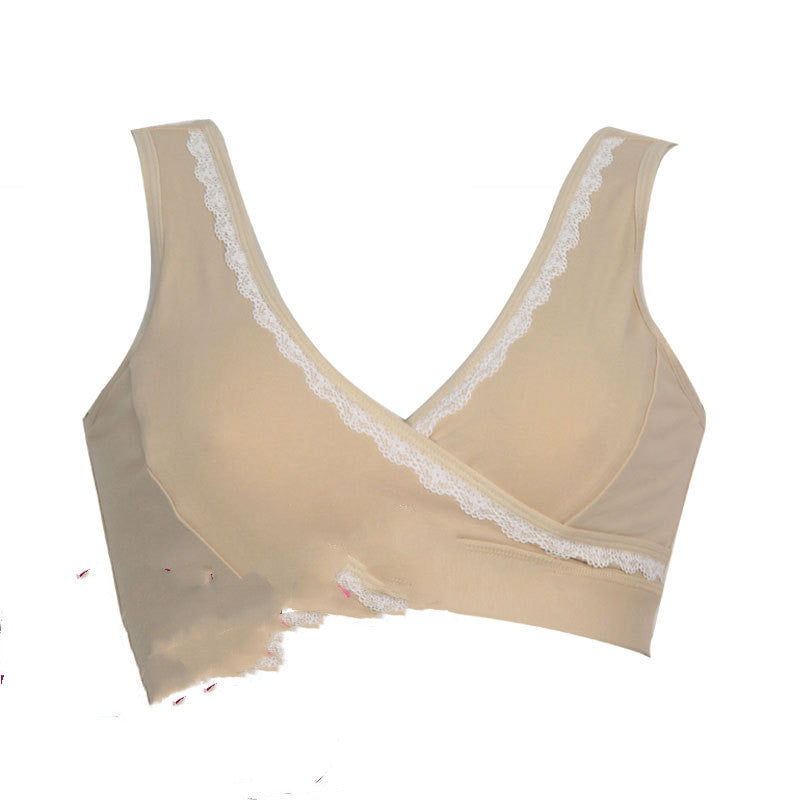 SpringSummer Cotton Nursing Vest Bra Cross