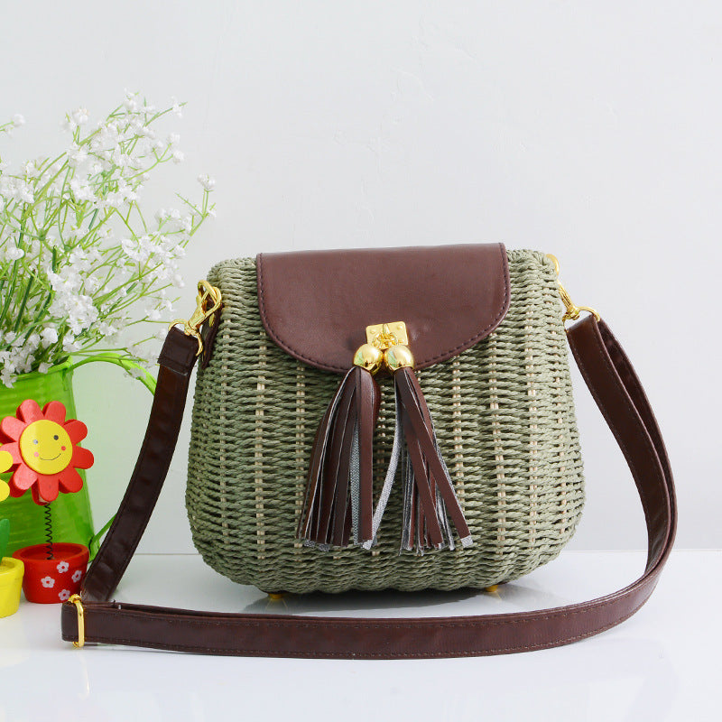 Rattan Bag Retro Bag Japanese Casual Fashion Female Bag