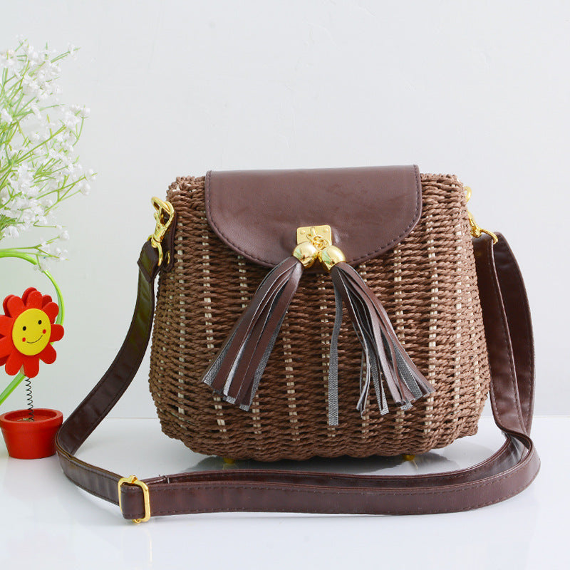 Rattan Bag Retro Bag Japanese Casual Fashion Female Bag