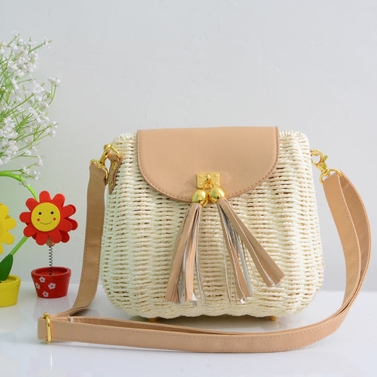 Rattan Bag Retro Bag Japanese Casual Fashion Female Bag