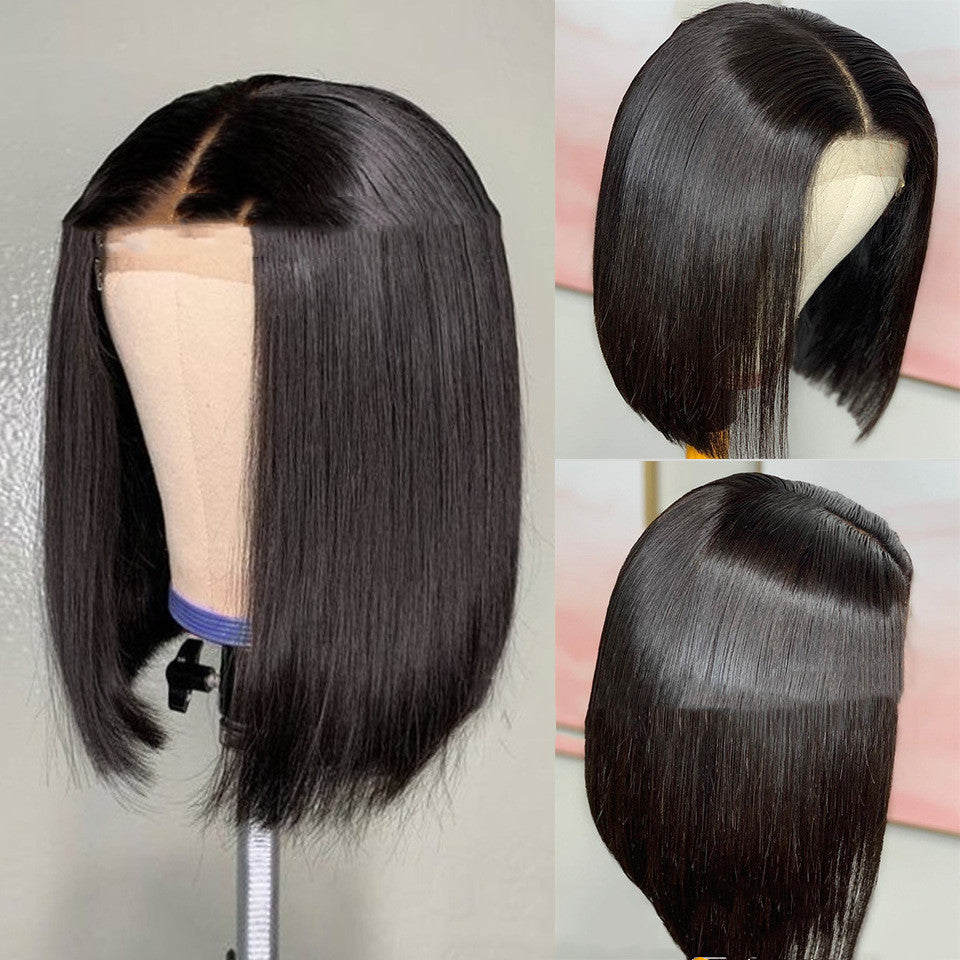 Front Lace Wig With Side Black