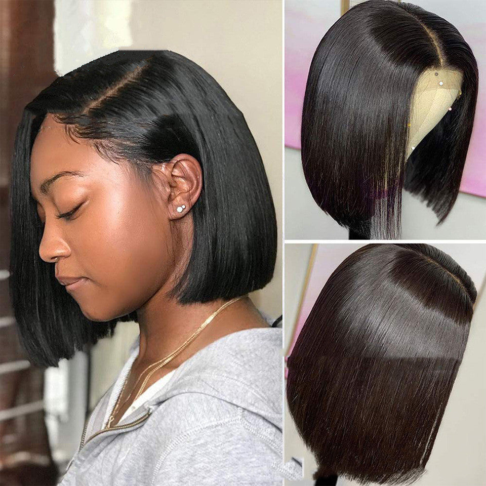 Front Lace Wig With Side Black