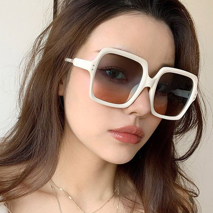 Sunglasses Female Big Face Sunglasses Round Face Sunshade