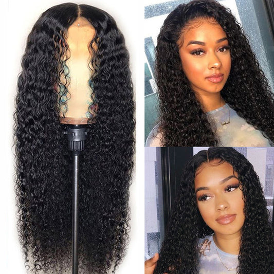 Wigs Female African Small Curly Hair Fashion Split Long Curly Hair Corn Hot Chemical Fiber Wig Headgear In Stock