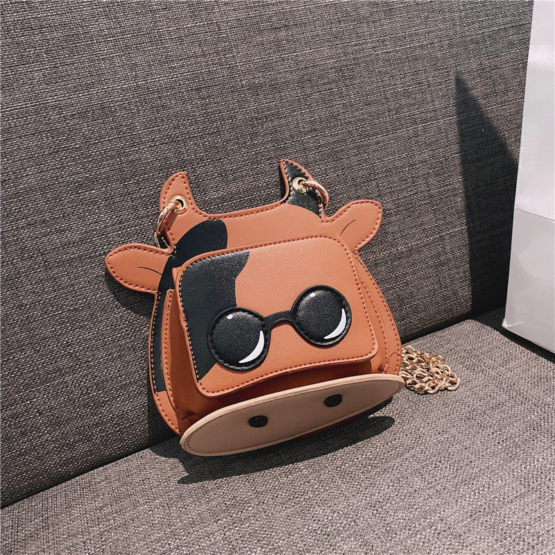 Mavericks Bag Fashion Chain Cartoon Shoulder Bag Korean Style Popular Messenger Cow Bag