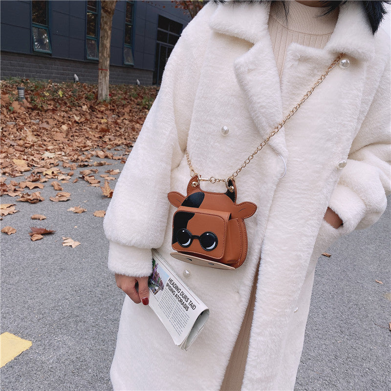 Mavericks Bag Fashion Chain Cartoon Shoulder Bag Korean Style Popular Messenger Cow Bag