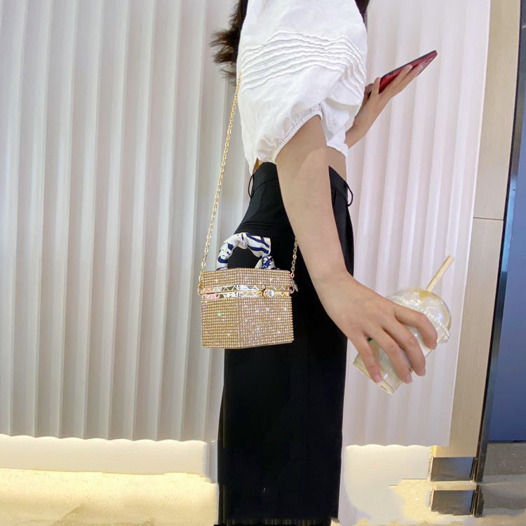 Lock Acrylic One Shoulder Diagonal Bag