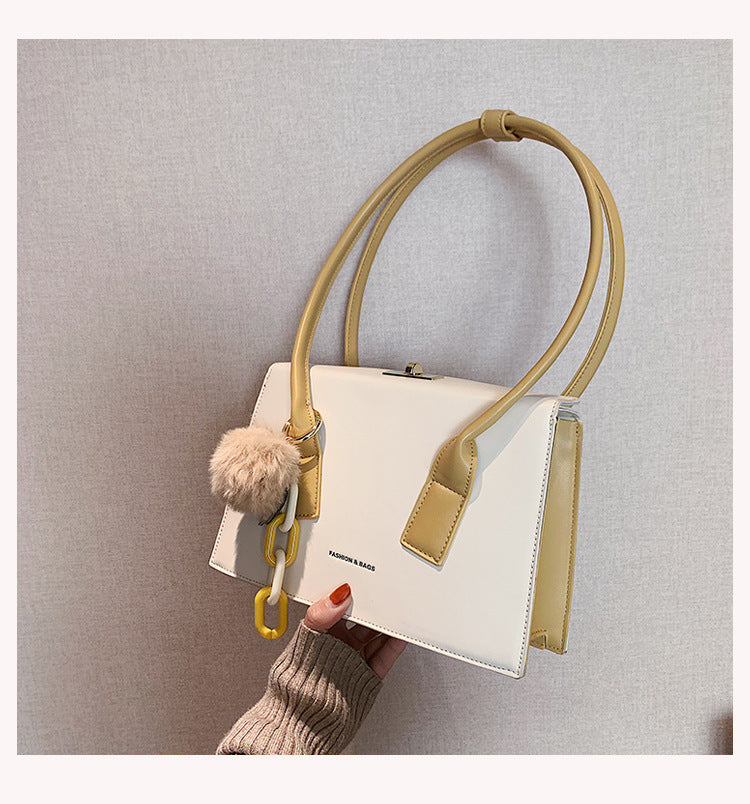 Fashion Contrast Color Single-shoulder Small Square Bag