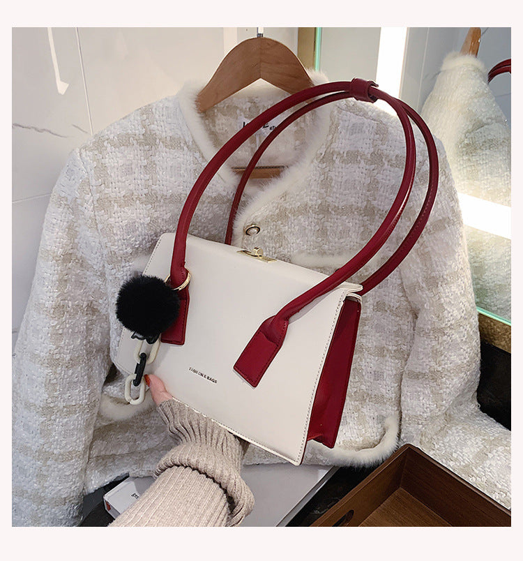 Fashion Contrast Color Single-shoulder Small Square Bag