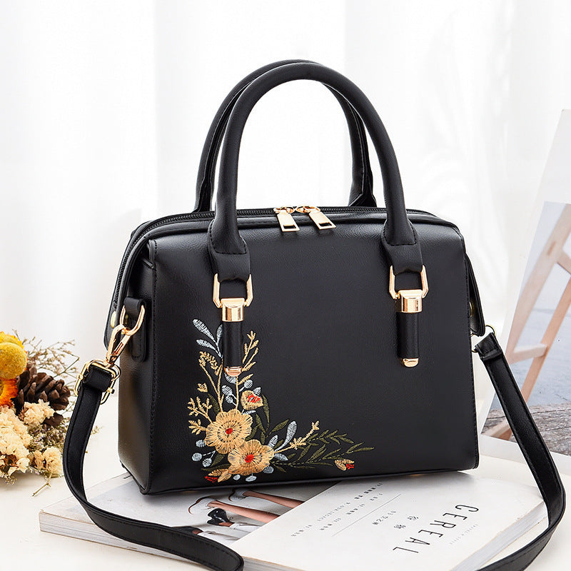 Pillow Bag Female New Fashion Embroidered Handbag Korean Style Simple One-Shoulder Messenger Bag