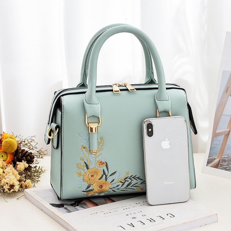 Pillow Bag Female New Fashion Embroidered Handbag Korean Style Simple One-Shoulder Messenger Bag