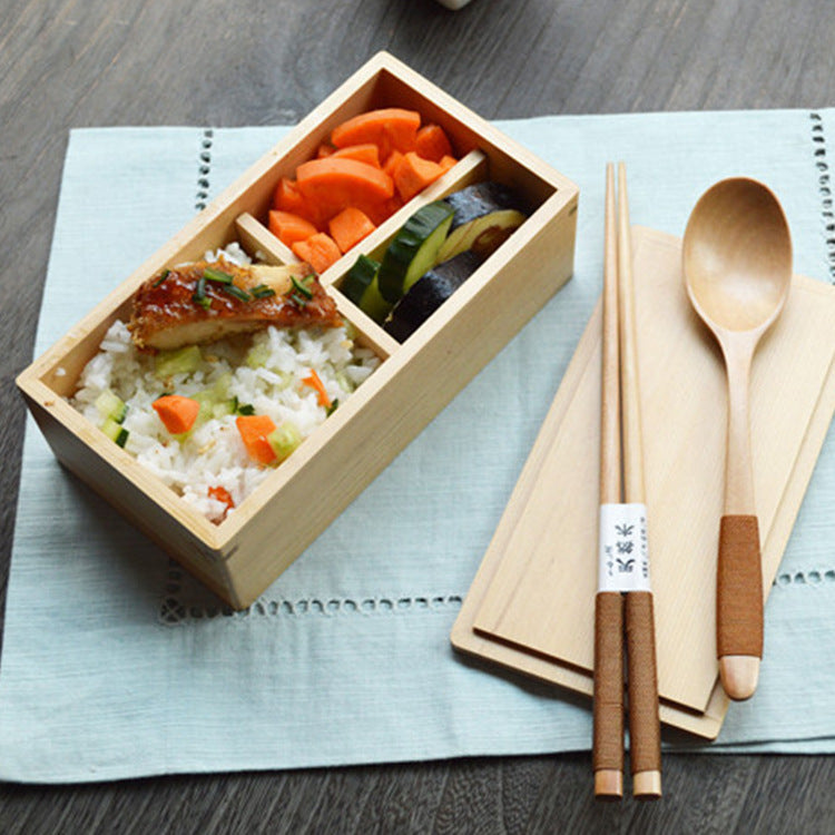 Simple And Stylish Lunch Box Japanese-style Log Bento Box