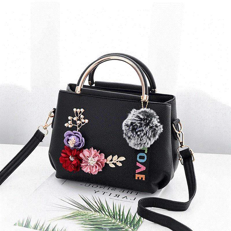 Bolso de hombro para mujer, bolsos de flores con tatuajes, nuevos bolsos de mano con flores para mujer