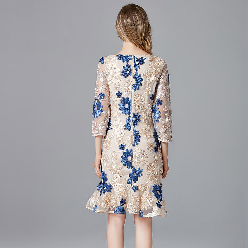Robe de soirée grande taille à réduction de fée, robe décontractée